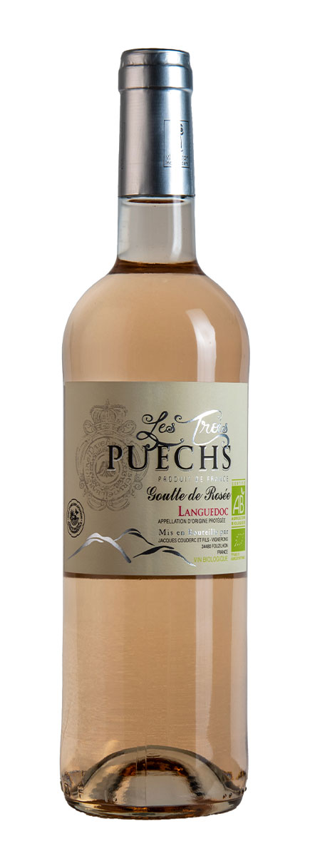 organic rosé wine aop languedoc